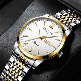 TRS068 TRSOYE Montre-bracelet Wrist High Quality Men Luxury Wrist Watch Stainls Steel Metal Band Dive Watch223f