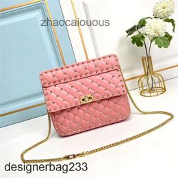 Luxury Bag Style Handbags Designer Sheepskin Rivet Valantinoz saddle bag Handbags Crossbody Beach Bags Small Casual Buckle Handbag LPLJ