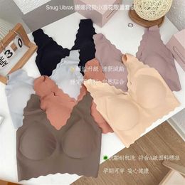 Women Seamless Bra Set Wire Bralette Panties Underwear Set Bralette Top Female Soft Sexy Lingerie frete gratis Brassiere Y091221N