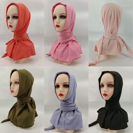 Ethnic Clothing Muslim Women Hijab Cap Instant Turban Khimar Shawls Islamic Arab Bonnet Hats Cover Wrap Headscarf Ladies Headwear