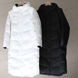 Premium Winter Coats Warm Long Down Jacket for Men Women Black and White XS-XXL352r