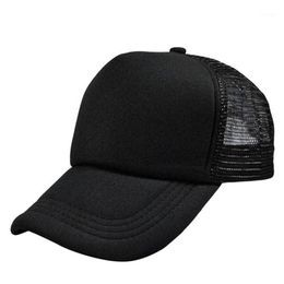 Ball Caps DIY Plain Color Blank Hand Drawing Adjustable Baseball Solid Trucker Mesh Curved Visor Outdoor Shading Sun Hats168C