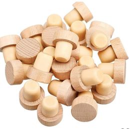 Bar Tools Bar Tools Wine Stoppers Bottle Stopper Wood T-Plug Corks Sealing Plug Cap Tool Sn4690 Drop Delivery 2021 Home Garden Kitchen Dhqt8