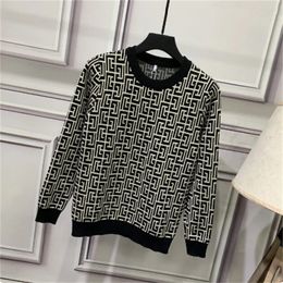 Brand Pullover Men Knit Men Sleeve Autumn/Winter 2023 Lovers Neck Long Clothing Casual Sweater Pattern Geometric Round smart down jacket