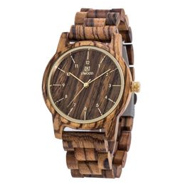 2018 Luxury Top Uwood Men's Wood Watches Men and Women Quartz Clock Fashion Casual Wooden Strap Wrist Watch Male Relogio281T