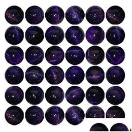 Crystal 36Pcs 12Mm Natural Round Stone Bead Loose Gemstone Diy Smooth Beads For Bracelet Necklace Earrings Jewellery Making Dro Dhgarden Dhk4T