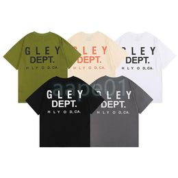 Summer Luxury Fashion Mens T Shirt Polo Shirt Simple Letter Print Round Neck Short Sleeve Loose T-Shirt Casual Top Black White Gre239C