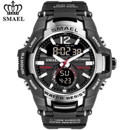 SMAEL Men Watches Fashion Sport Super Cool Quartz LED Digital Watch 50M Waterproof Wristwatch Men's Clock Relogio Masculino 2241s