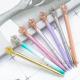 wholesale Creativity Crown Ballpoint Pen With Diamond Metal Student Writing Ballpoint School Office Supplies Festival Gift Customizable Logo TH1093