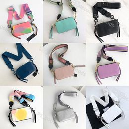 designer snapshot multicolor shoulder bags camera women fashion tie dye luxury leather crossbody glitter strap purse grey bag With Box z4sL#