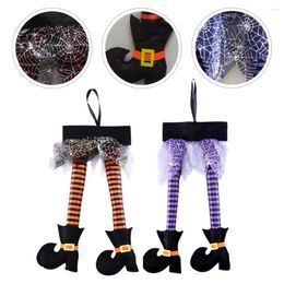 Garden Decorations 2 Pcs Witch Legs Home Decoration Pendant Halloween Style Decorate Party Scene Hanging Props Cloth Festival