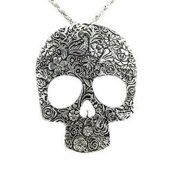 Whole- Womens Vintage Skull Gothic Pendant Bib Statement Retro Choker Charm Necklace Classic Jewellery Gift204y