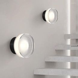 Wall Lamps LED Lamp Corridor Staircase Bedroom Bathroom Indoor Decoration Circular Lights Acrylic Sconce Lighting