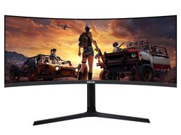 34 Inch 144hz Monitors MVA Curved Screen WQHD Desktop Wide Display LED Gaming Computer Screen 1500R Curved DP/3440 1440