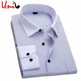 Whole- Men Shirt 2016 Striped Shirt Man Brand Business Casual Long Sleeve Turn-down Collar Mens Dress Shirt Male Clothes 5XL 62564