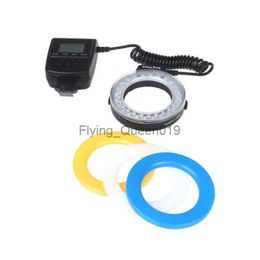 Flash Heads Fotopal RF-550D Macro LED Ring Flash with 8 Adapter Ring for Pentax Olympus Panasonic DSLR Camera Flash FC-100 Light YQ231003