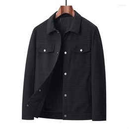 Men's Jackets Autumn Business Casual Short Style Simple Versatile Polo Collar Coat Youth Jacket