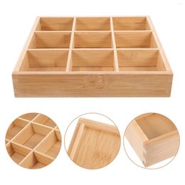 Plates Side Dish Household Tray Wood Trays Serving Plate Bamboo Cutlery Candy Compartment Divided Section
