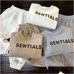 Clothing Sets 2023 Fashion Kids Sport Boys Girls Sweatshirt Pants Veet Warm 2Pcs Children Clothes Outfits Drop Delivery Baby Maternity Dhyjt