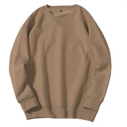Men's Polos Mens Womens Loose Pullover Sweatshirt Fashion Unisex Casual Solid Colour Long Sleeve Round Neck Running Tops