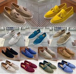 loro piano shoes shoes Charms Walk Loafers mens Womens Round Toe Mental Decor Chic Designer Luxury Flats Slip on Thick Sole buckle Flat