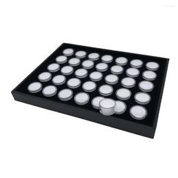 Jewellery Pouches Bags White Black Foam Gem Jars Insert Gemstone Storage Display Tray Box Drop Delivery Packing Dho8N