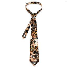 Bow Ties Mens Tie Funky Steampunk Skull Neck Halloween Print Elegant Collar Custom DIY Daily Wear Quality Necktie Accessories