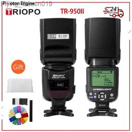 Flash Heads Triopo TR-950II Flash Light Speedlite + G4 2.4G Wireless Transmission For 650D 550D 450D 1100D 60D 7D 5D Camera YQ231004