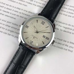 2022 high quality OMG fashion men's watch solid Colour simple style dial display calendar with buckle belt255N