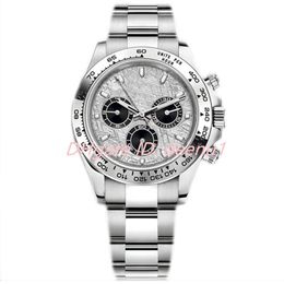 deenu1-new men's automatic mechanical watch black ceramic bezel 40MM fashion white disc bracelet folding clasp work full-feat286s