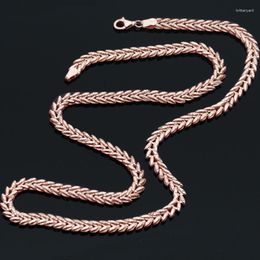 Chains Russian Purple Gold Wheat Necklace Luxury Elegant High-End All-Match Rose Color Clavicle Chain Ladies