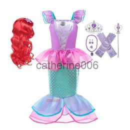 Special Occasions 2023 Little Mermaid Ariel Princess Costume Kids Dress For Girls Cosplay Children Carnival Birthday Party Clothes Mermaid Dress x1004