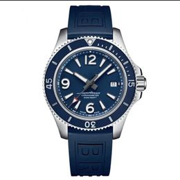 Fully Automatic Mechanical Waterproof Men's Watch 42mm Rubber Strap Blue Black Business Fashion Super Ocean Watch224M