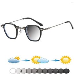 Солнцезащитные очки, маленькая круглая индивидуальная оправа, модные удобные носовые упоры, похромные серые очки для чтения, от 0,75 до 4