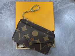 Louies Vuttion Bag Mini Wallet ARD HOLDER RECTO VERSO Designer Fashion Womens Mini Zippy Organiser Wallet Coin Purse Bag Belt Charm Key Pouch Pochette 783