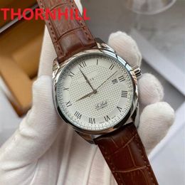 top men automatic waterproof date watch 40mm solid fine stainless steel mens 2813 Mechanical Self-wind whole male gifts wristw320E
