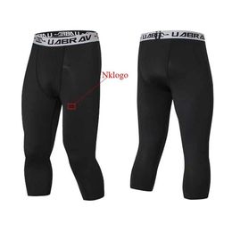 NEW 2019 summer autumn skinny GYM Running tights capris stretch breathable quick dry pro football training legging pants302k