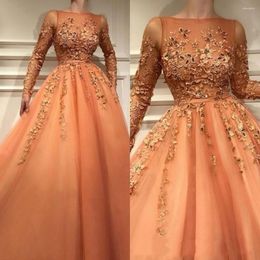 Party Dresses Modest Long Sleeves Evening With Appliques Lace Sequins Beads Prom Dress Women Formal Wear Mother Of The Bride