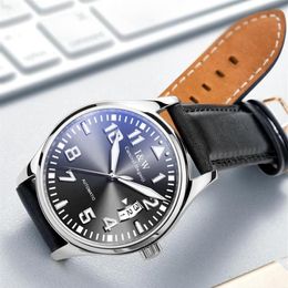 Carnival Automatic Mechanical Watch Man Waterproof Luminous Fashion Casual Watches Men Calendar Leather Clock Wristwatches296z