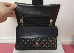 Top custom luxury brand bag Channel 2022 Handbag Leather leather cowhide gold or silver chain Slant shoulder 2.55cm