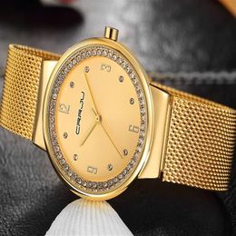 CRRJU Relogio Feminino Clock Women Watch Stainless Steel Watches Ladies Fashion Casual Watch Quartz Wristwatch239H