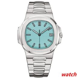 factory mens automatic mechanical watches silver strap blue gold watch stainless waterproof wristwatch montre de luxe watches196g