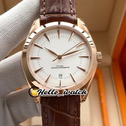 New Special 39 5mm 511 53 40 20 02 001 White Dial Automatic Mens Watch Rose Gold Case Brown Leather Strap Gents Watches Hello Watc241U