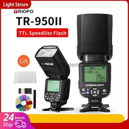 Flash Heads Triopo TR-950II Flash Light Speedlite + G4 2.4G Wireless Transmission For 650D 550D 450D 1100D 60D 7D 5D Camera YQ231003