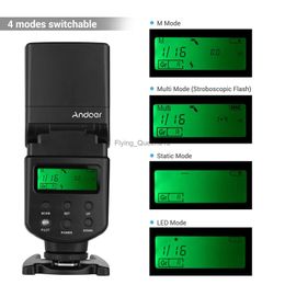 Flash Heads Andoer Universal Flash Speedlite GN40 Adjustable LED Fill Light On-camera Flash with Bracket Replacement for DSLR Cameras YQ231003