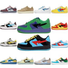 Original Designer Casual Shoes sk8 sta Low Sneakers Men Women Grey Black Color Camo Pink Green Yellow Suede Pastel Blue Patent Leather Platform Sports Runing Shoes