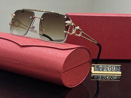Fashion Classic Designer Sunglasses For Men Women Sunglasses Luxury Polarised Pilot Oversized Sun Glasses UV400 Eyewear PC Frame Polaroid Lens S7269