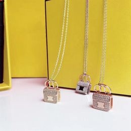 Fashion Pendant Necklaces for Woman Necklace Jewelry Bag Stone Pendants Good Quality 3 Color with Gift Packing224z