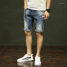 Shorts 2020 New Summer Casual Beach Mens Denim Pants Half Knee Length Elasticity Scratched Jeans Men 28-36 #18211280O