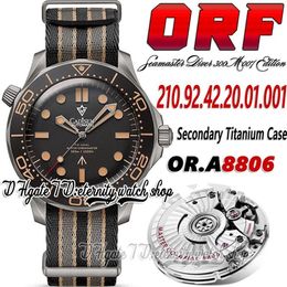 ORF 007 A8806 Automatic Mens Watch or210 92 42 20 01 001 James Bond No Time to Die Ceramic Bezel Titanium Case Black Dial Stainles288Q